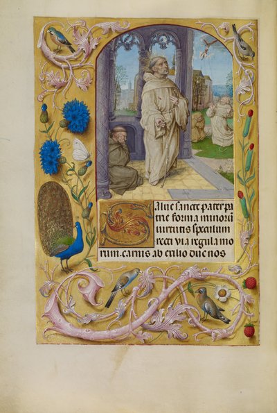 La stigmatizzazione di San Francesco da Master of Lübeck the Bible
